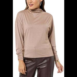 LB70 by Lloyd Boston Women's Draped Drama Dolman Top Biscuit - Regular